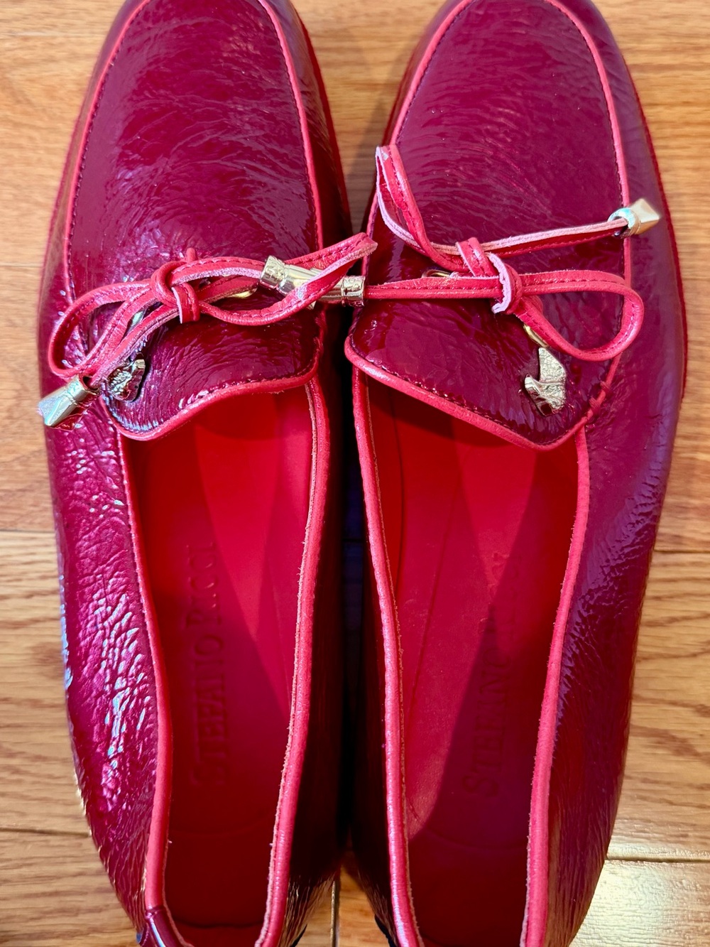 Stefano Ricci vintage women’s size 38/7.5-8 red patent leather loafers - Picture 4 of 7